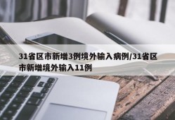 31省区市新增3例境外输入病例/31省区市新增境外输入11例