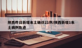 陕西昨日新增本土确诊21例/陕西新增1本土病例轨迹