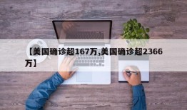 【美国确诊超167万,美国确诊超2366万】