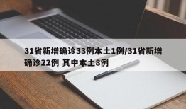31省新增确诊33例本土1例/31省新增确诊22例 其中本土8例