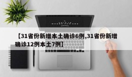 【31省份新增本土确诊6例,31省份新增确诊12例本土7例】
