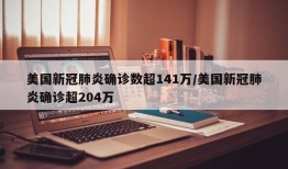 美国新冠肺炎确诊数超141万/美国新冠肺炎确诊超204万
