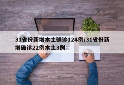 31省份新增本土确诊124例/31省份新增确诊22例本土3例