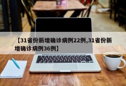 【31省份新增确诊病例22例,31省份新增确诊病例36例】