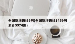 全国新增确诊6例(全国新增确诊1459例累计5974例)