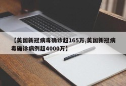 【美国新冠病毒确诊超165万,美国新冠病毒确诊病例超4000万】
