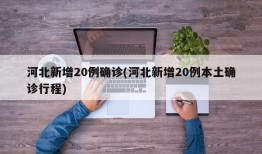 河北新增20例确诊(河北新增20例本土确诊行程)