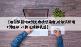 【哈尔滨新增4例无症状感染者,哈尔滨新增1例确诊 21例无症状轨迹】