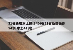 31省新增本土确诊40例(31省新增确诊54例 本土41例)