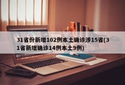 31省份新增102例本土确诊涉15省(31省新增确诊14例本土9例)
